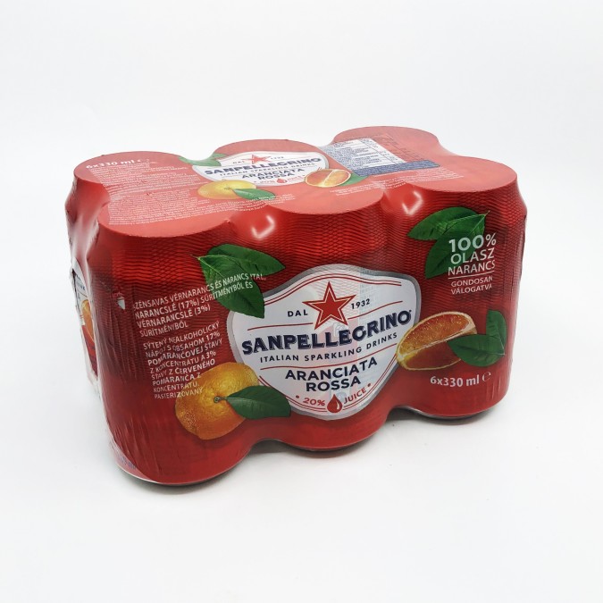 San Pellegrino Aranciata Rossa  - Vérnarancsos üditő 6x330ml