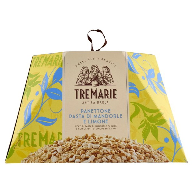Tre Marie Panettone Mandorle e Limone - Mandula és kandírozott citrom 850g 
