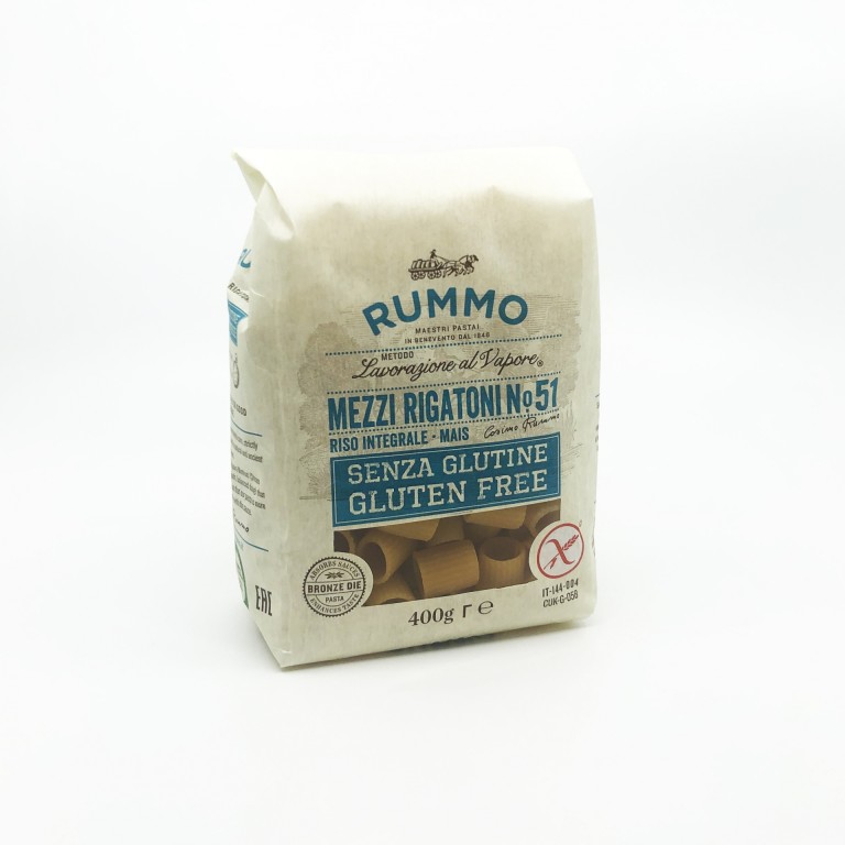 Rummo Mezzi Rigatoni Glutén mentes tészta 400g 