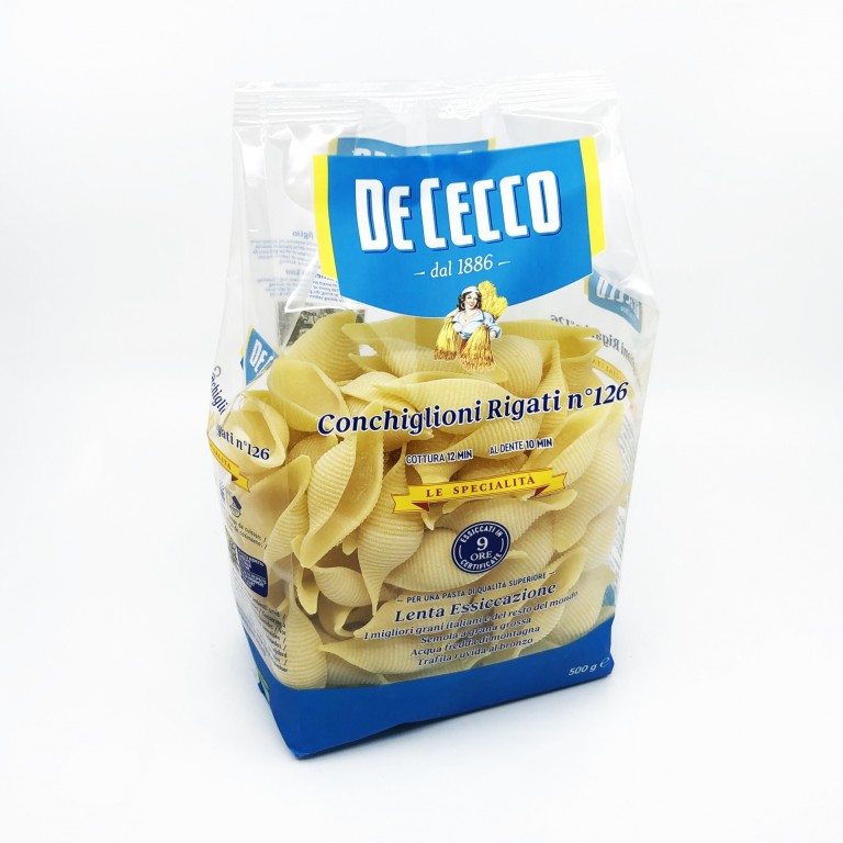 De Cecco Conchiglioni Rigati száraz tészta 500g 