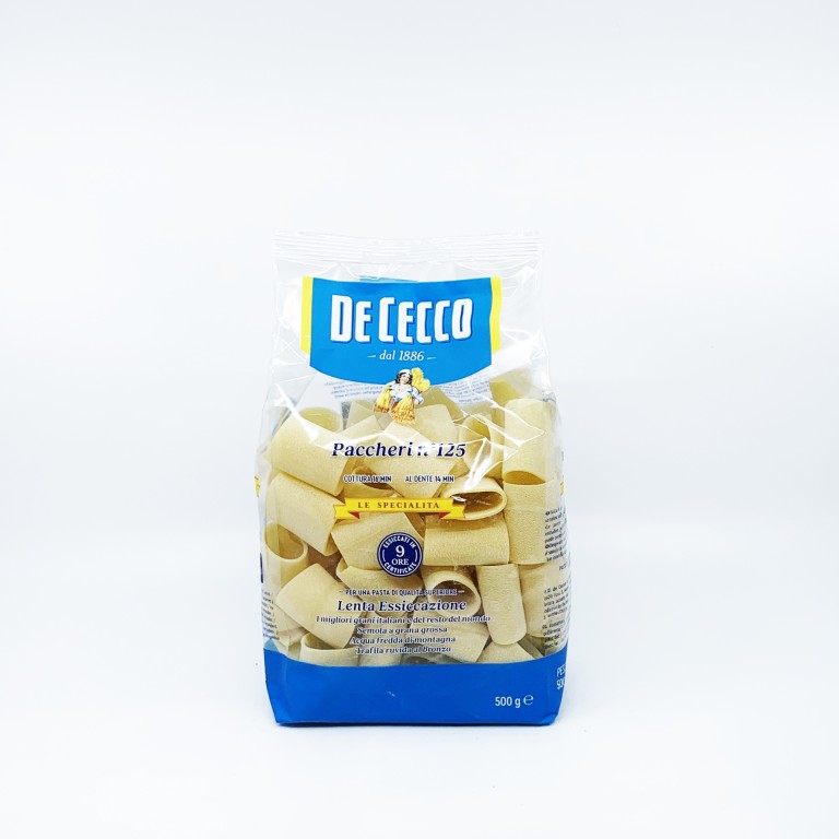 De Cecco Paccheri N'125 száraz tészta 500g