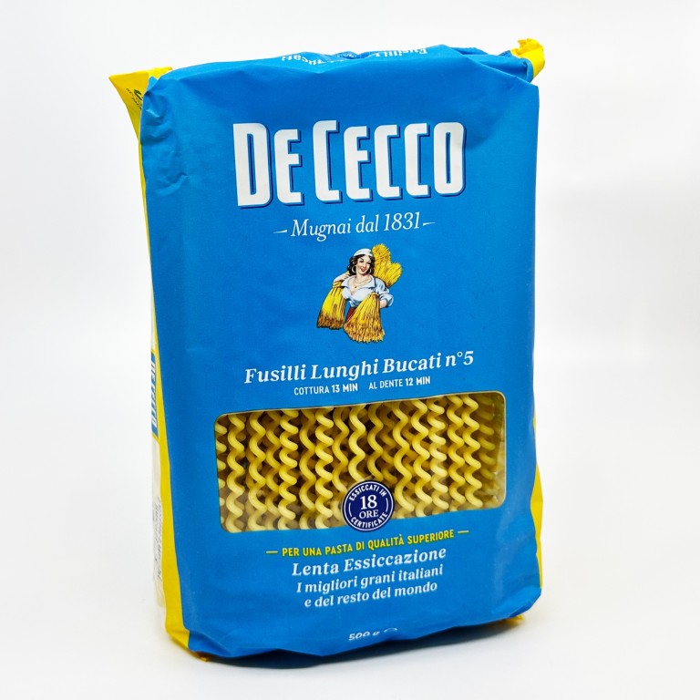 De Cecco Fusilli Lunghi Bucati N'5 tészta 500g 