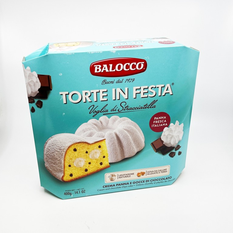 Balocco Torte in Festa Stracciatella Panna e Gocce di Cioccolato  400g