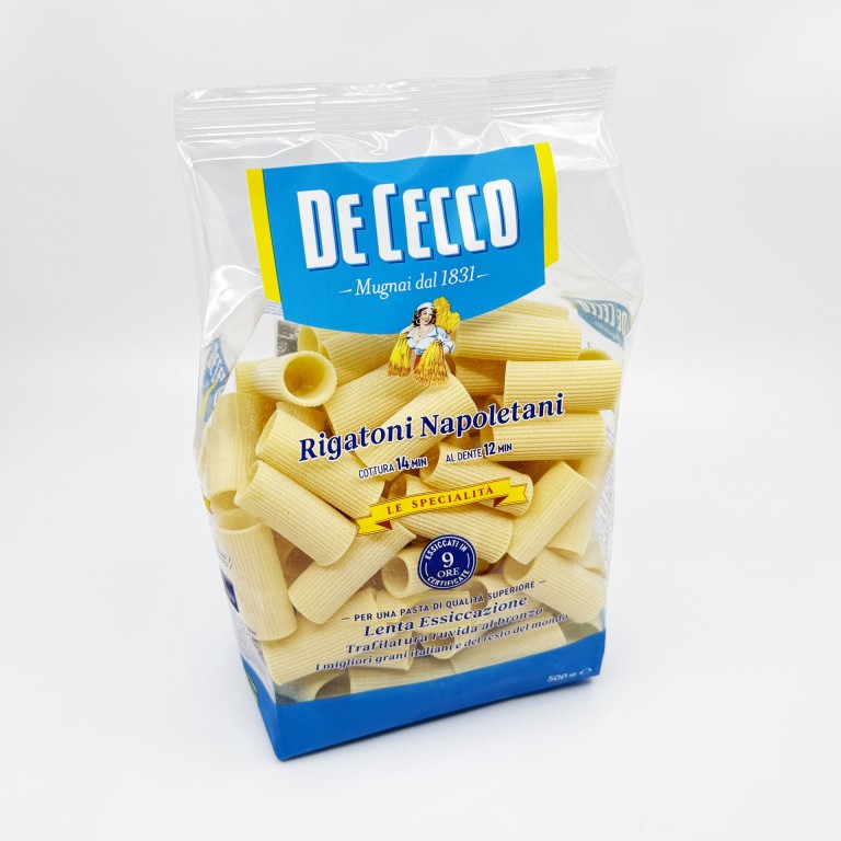 De Cecco Rigatoni Napoletani tészta 500g 