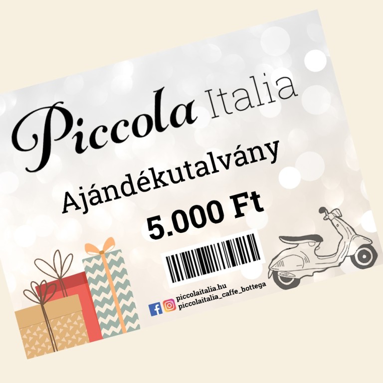Piccola Italia - Ajándékutalvány 5.000 Ft