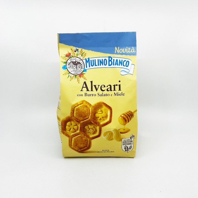 Mulino Bianco Alveari con Burro Salato e Miele - Mézes keksz 300g