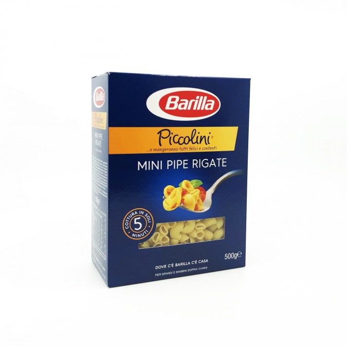 Barilla Piccolino Mini Pipe Rigate tészta 500g 