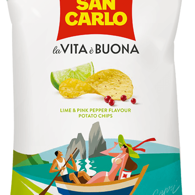 San Carlo Chips Lime & Pink Pepper 50g