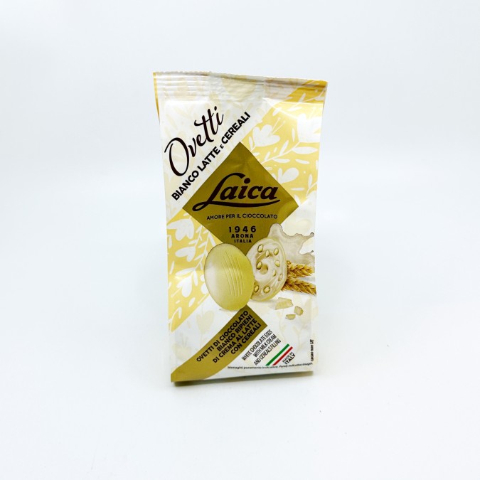 Laica Ovetti Bianco Latte e Cereali csoki tojás 120g 