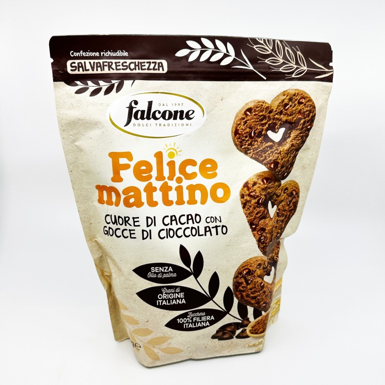 Falcone Felice Mattino Cuore di Cacao keksz 500g